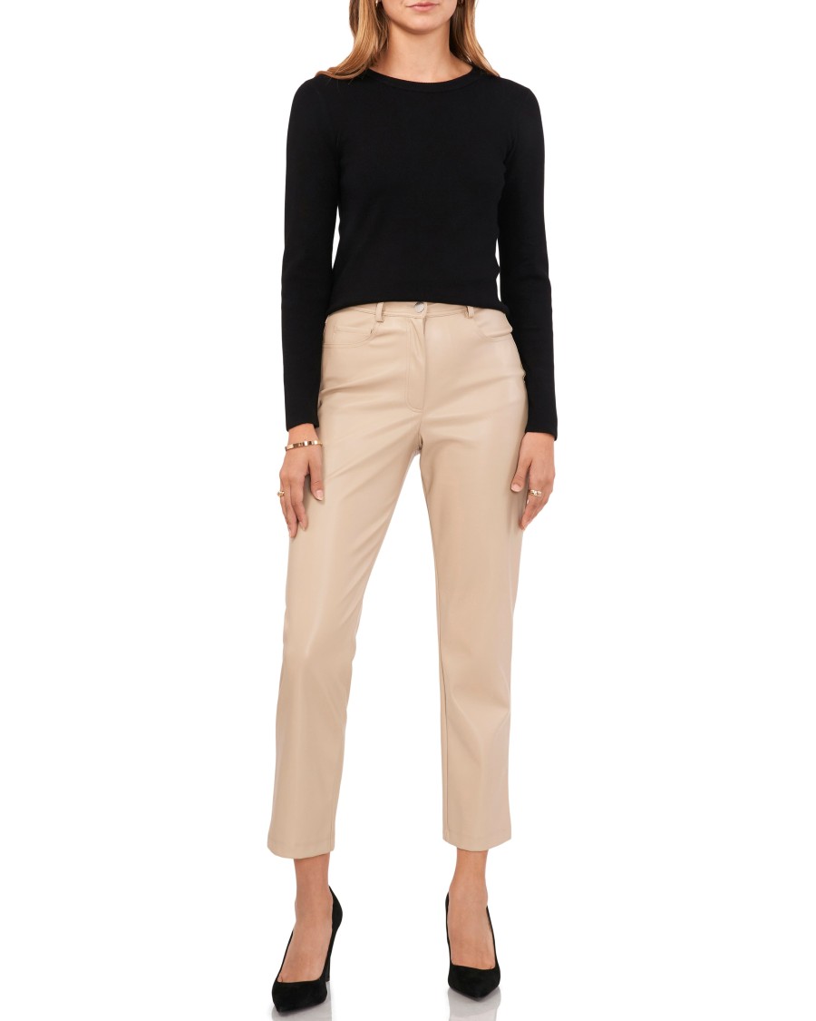 Vince Camuto Tops Top con pizzo scollo rotondo maniche lunghe
