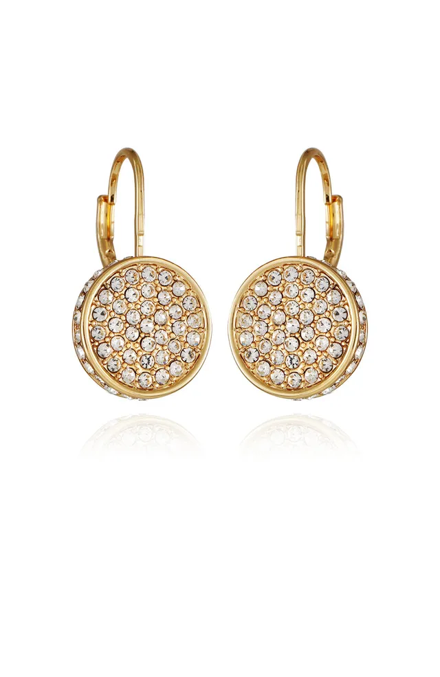 Vince Camuto Pave Goldtone Orecchini Oro Pietre Vetro
