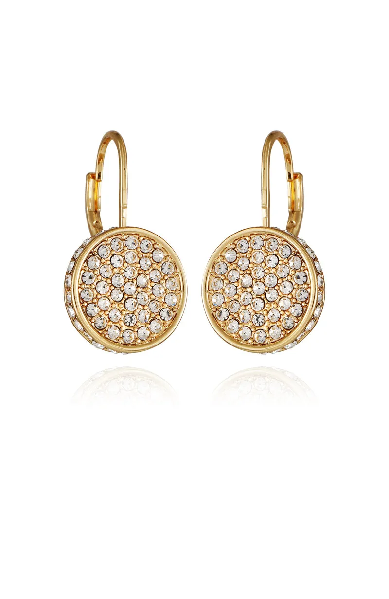 Vince Camuto Pave Goldtone Orecchini Oro Pietre Vetro