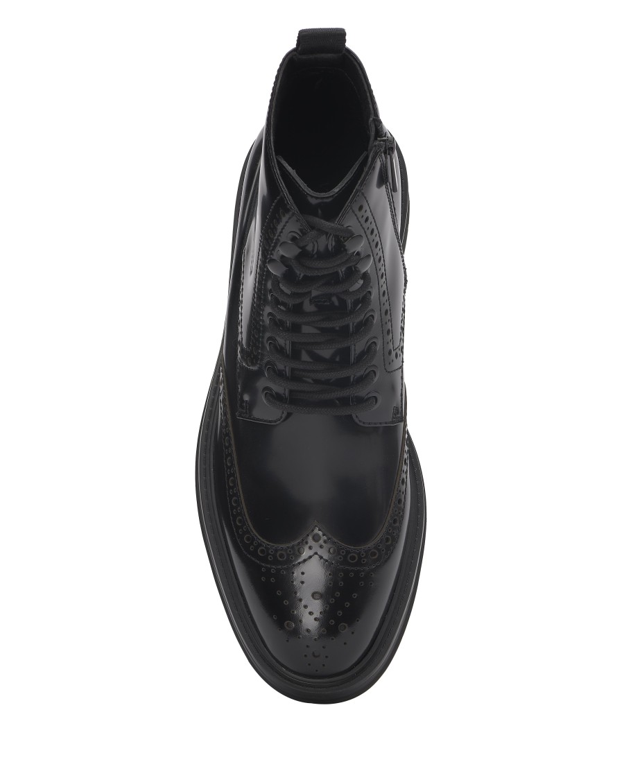 Vince Camuto Jaycob Wingtip stivali uomo vernice