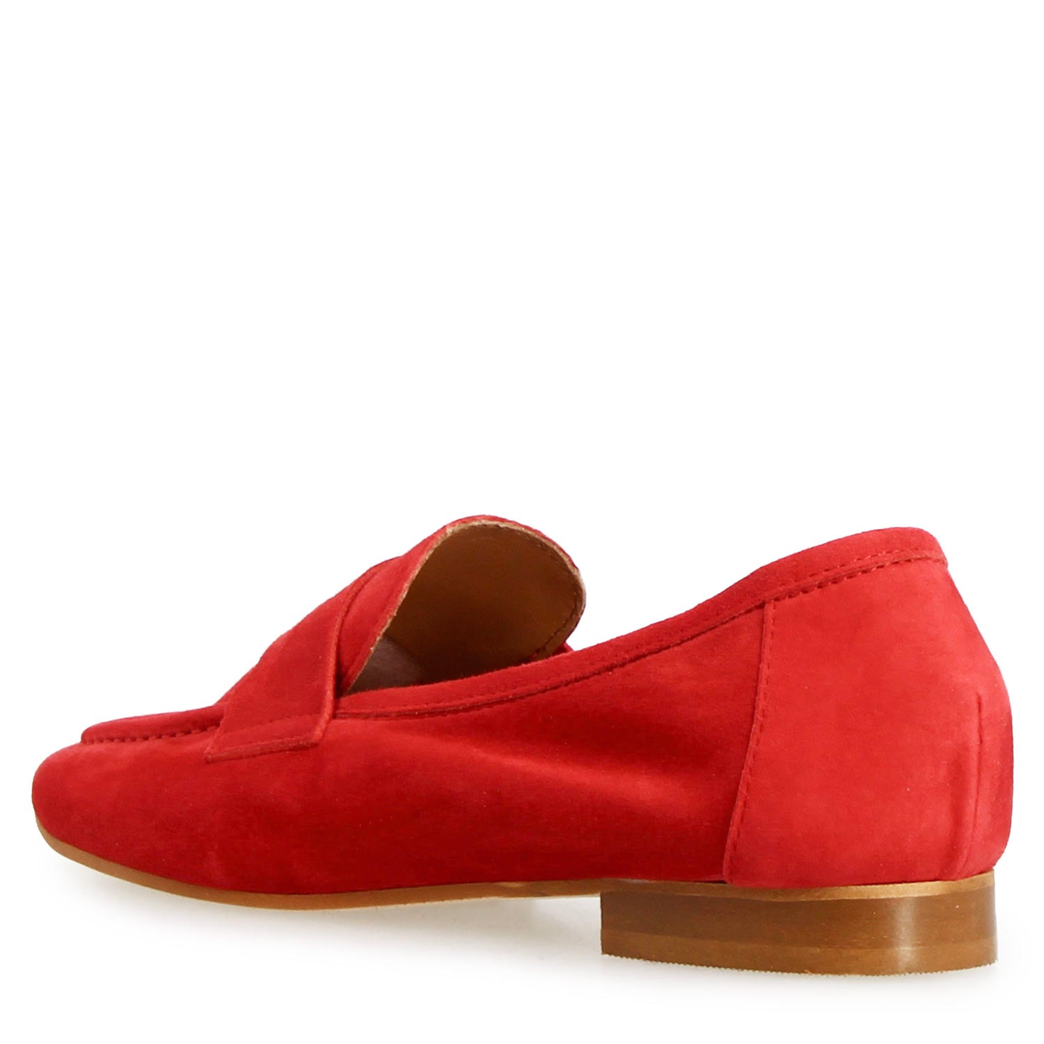 Leonardo Shoes Brenta Cam Rosso mocassini donna rosso camoscio