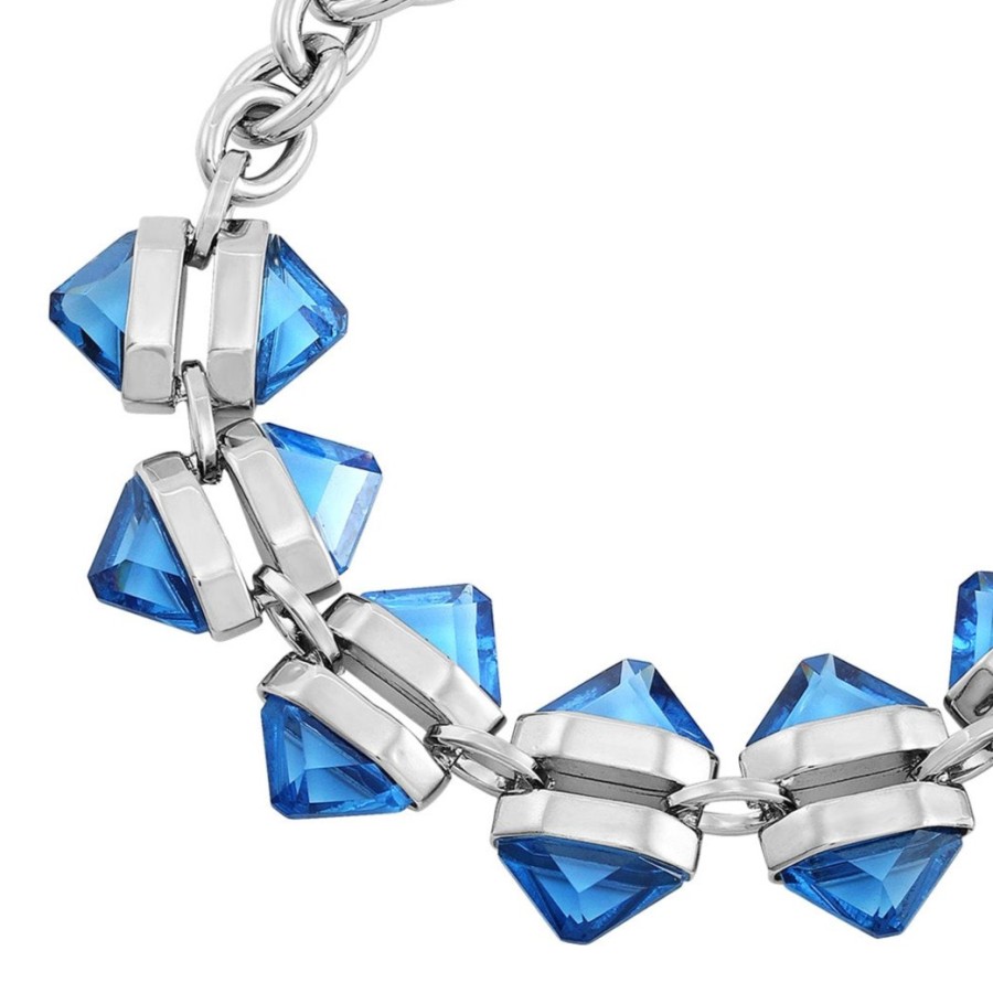 Vince Camuto Bracelets Bracciale catena pietra blu argento