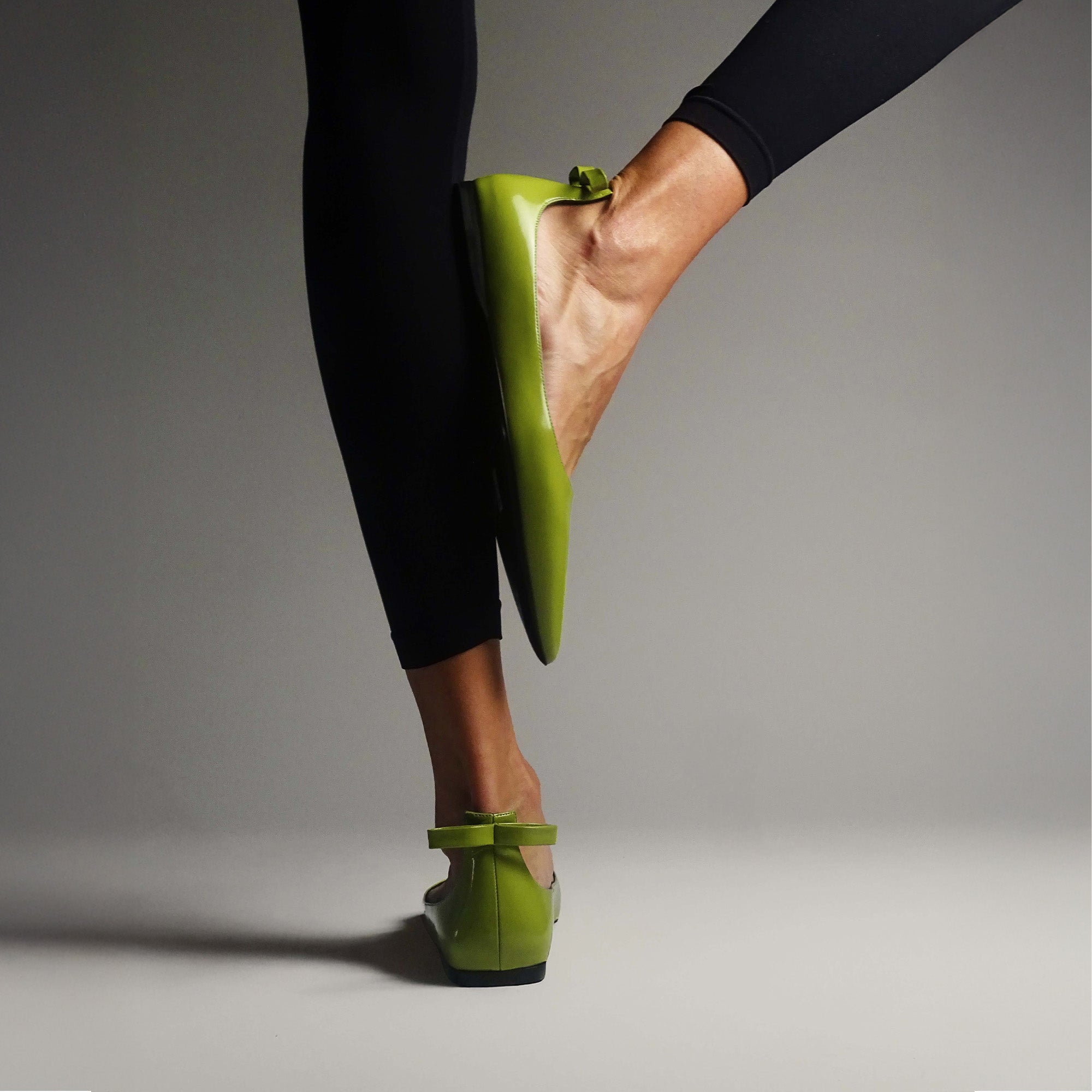 Pierre Hardy Cléo ballerine donna verdi punta 10 mm