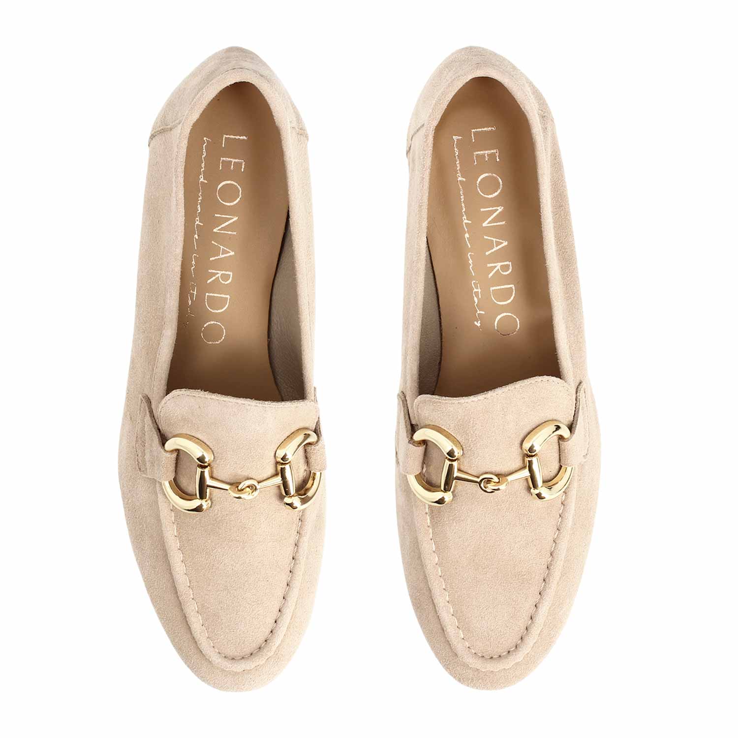 Leonardo Shoes Baltea Cam Beige mocassini donna beige camoscio