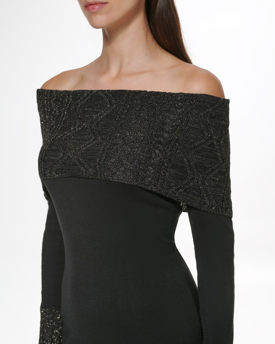 Vince Camuto Abito Spalle Scoperte Elegante Donna