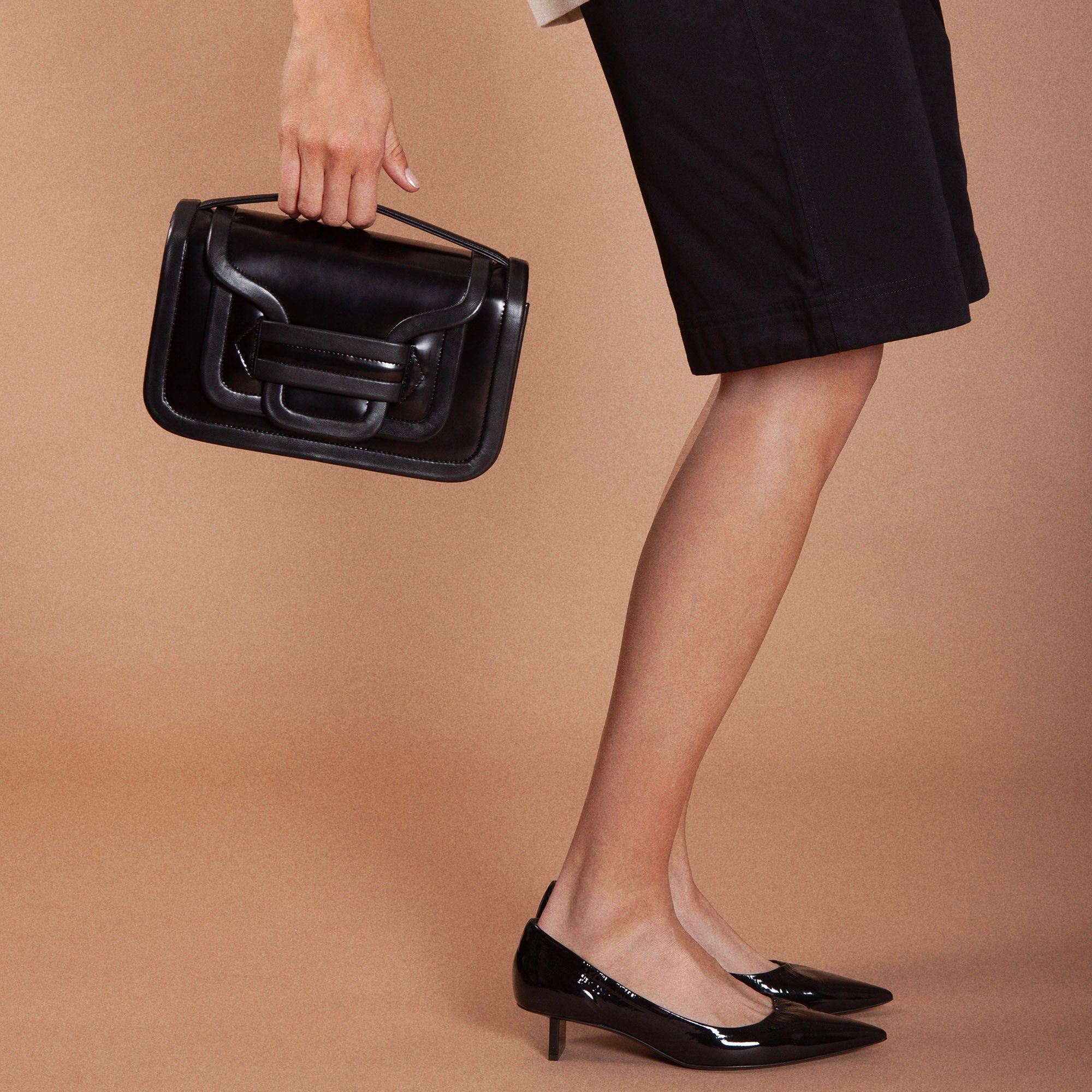 Pierre Hardy Alpha Maxi Borsa a Mano Nera Pelle