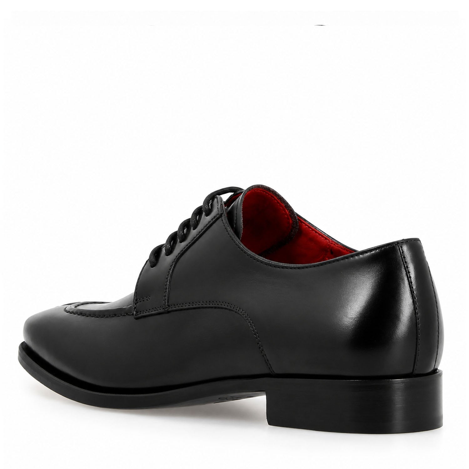Leonardo Shoes Alfeo Derby Uomo Pelle Nera
