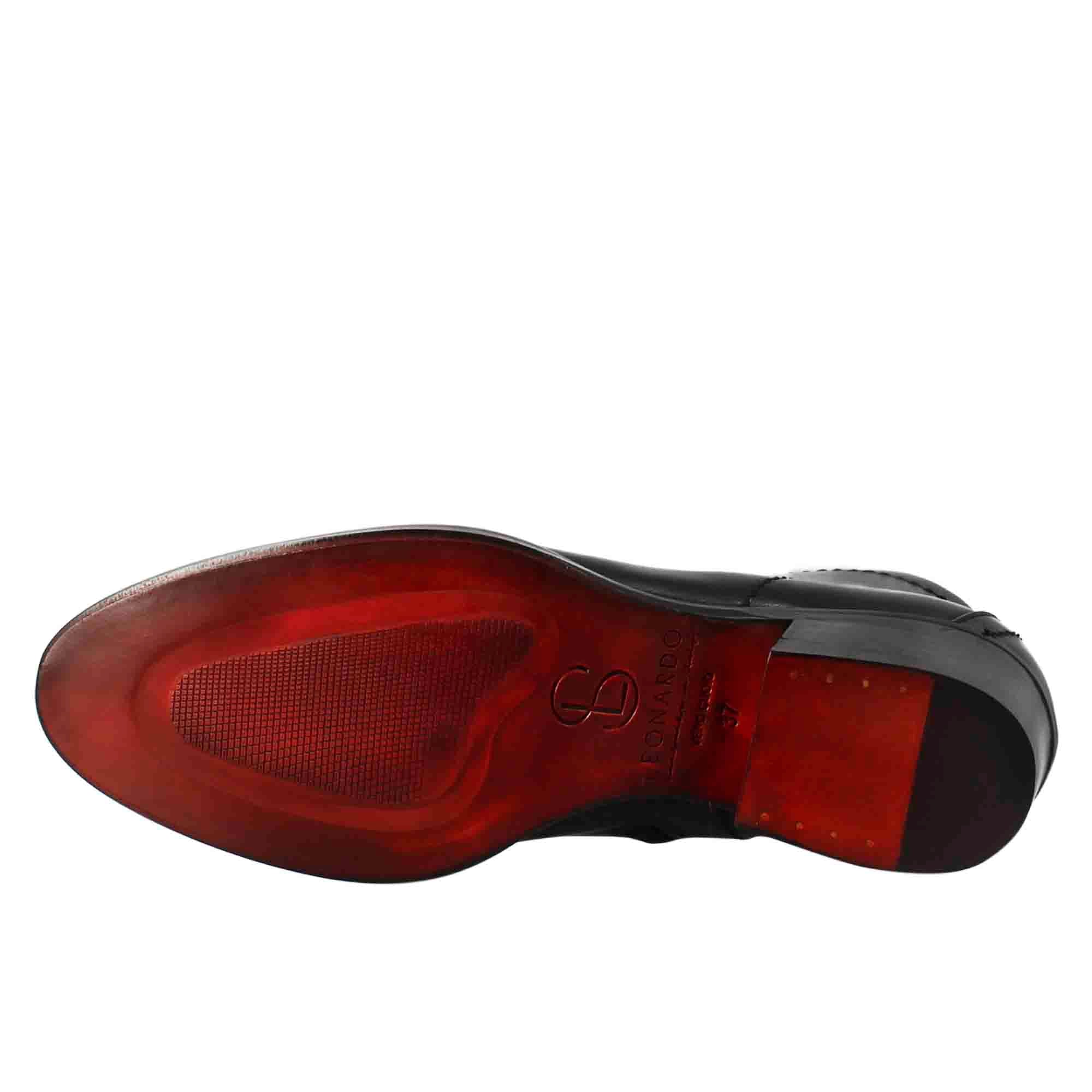 Leonardo Shoes stivali donna nero pelle cerniera tacco medio