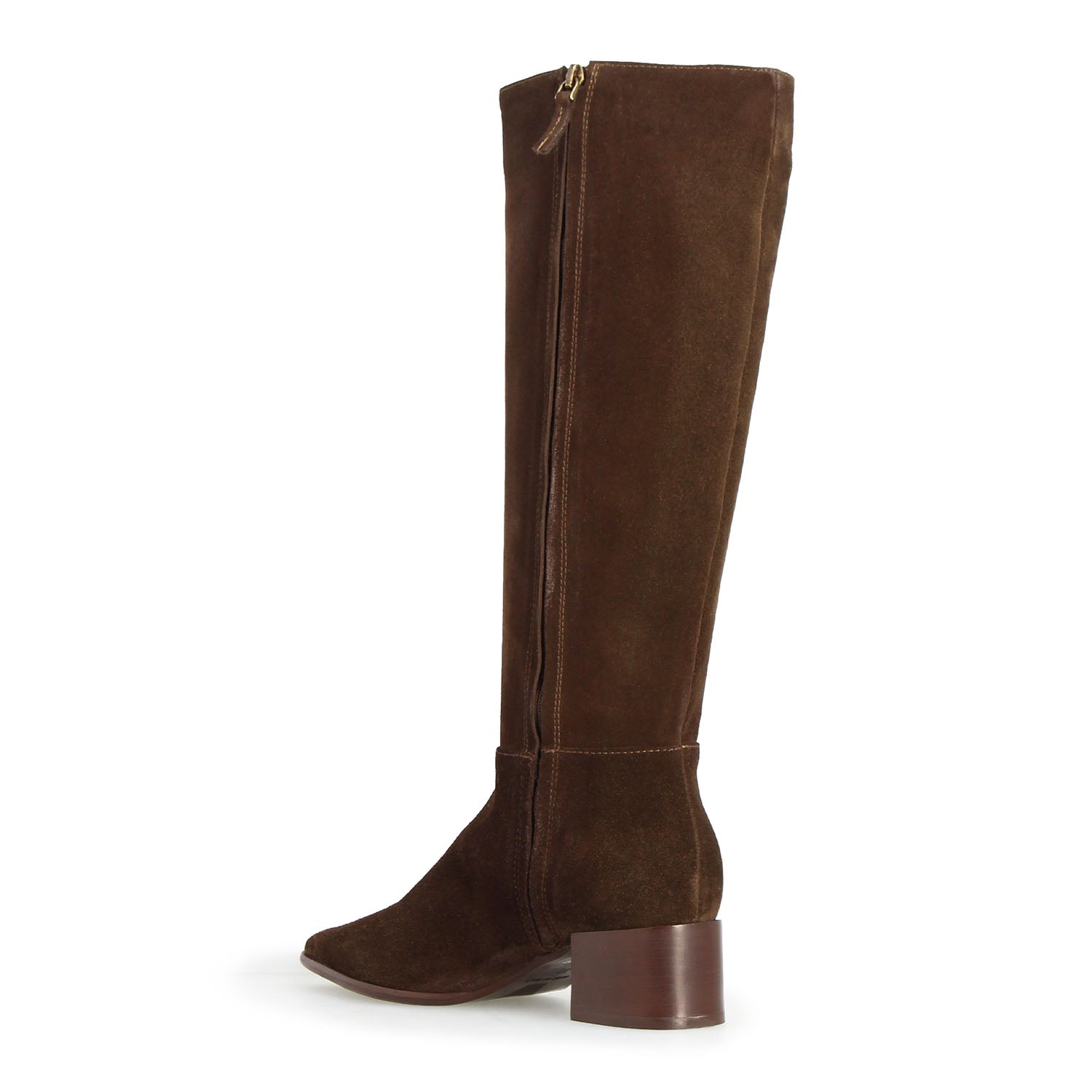 Leonardo Shoes Medicea Stivale Donna Camoscio Marrone Scuro