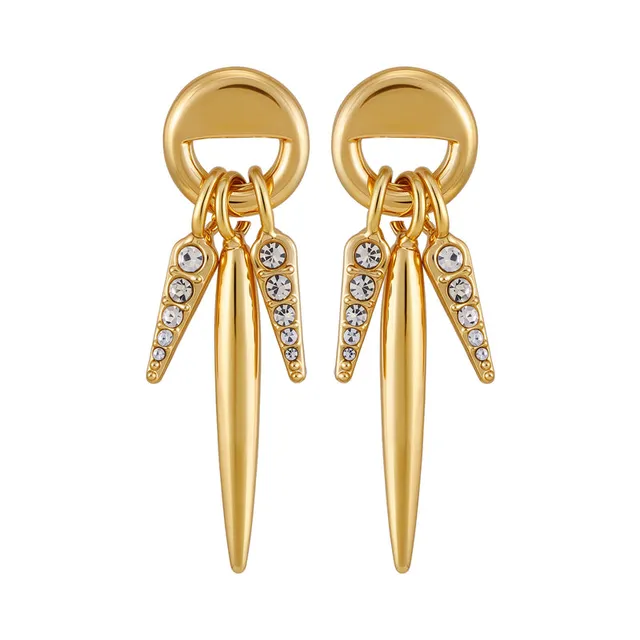 Vince Camuto Orecchini Spike Goccia Oro Cristalli