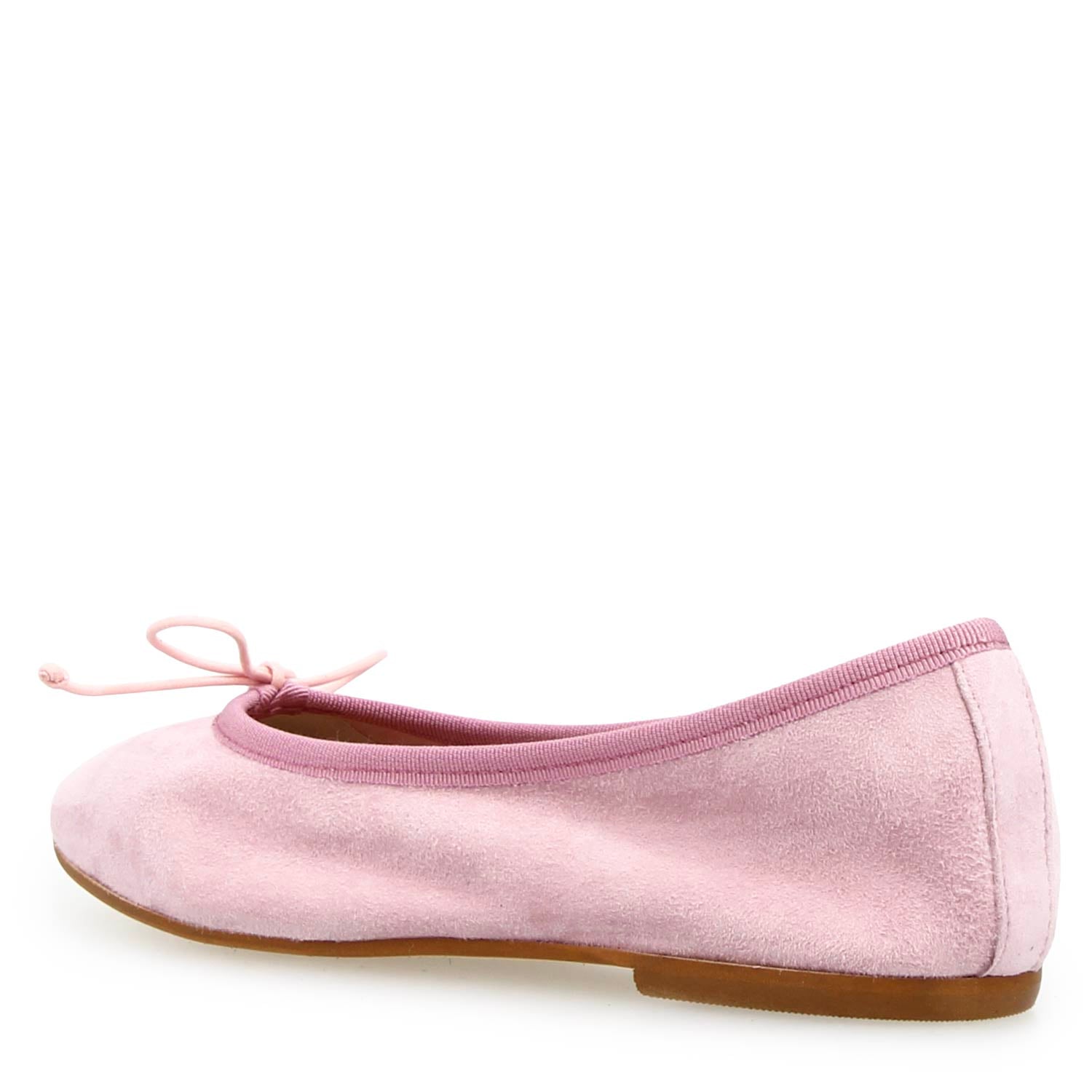 Leonardo Shoes Fiocco Ballerine Donna Rosa Camoscio Tacco 1cm