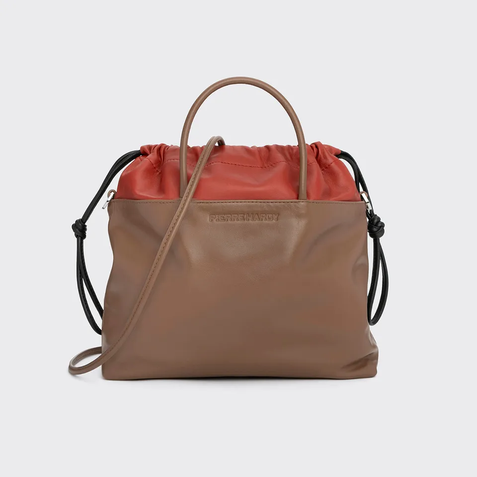 Pierre Hardy Twin Bag borsa tracolla cammello TU pelle