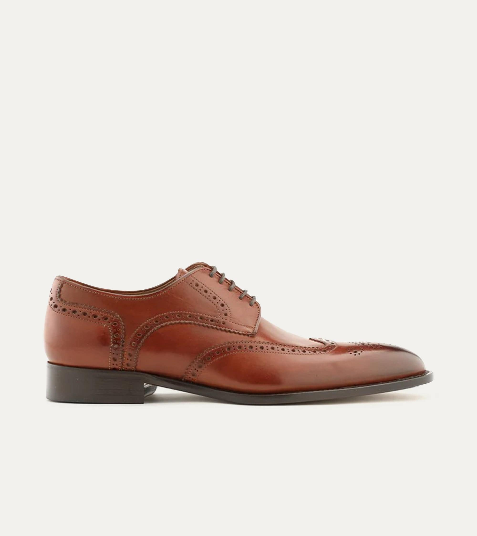 Ace Marks Vincent derby uomo cognac brogue pelle