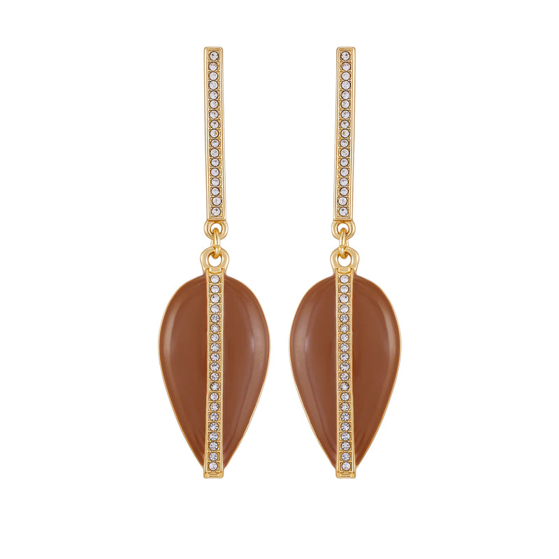 Vince Camuto Orecchini Goccia Tono Oro Marrone