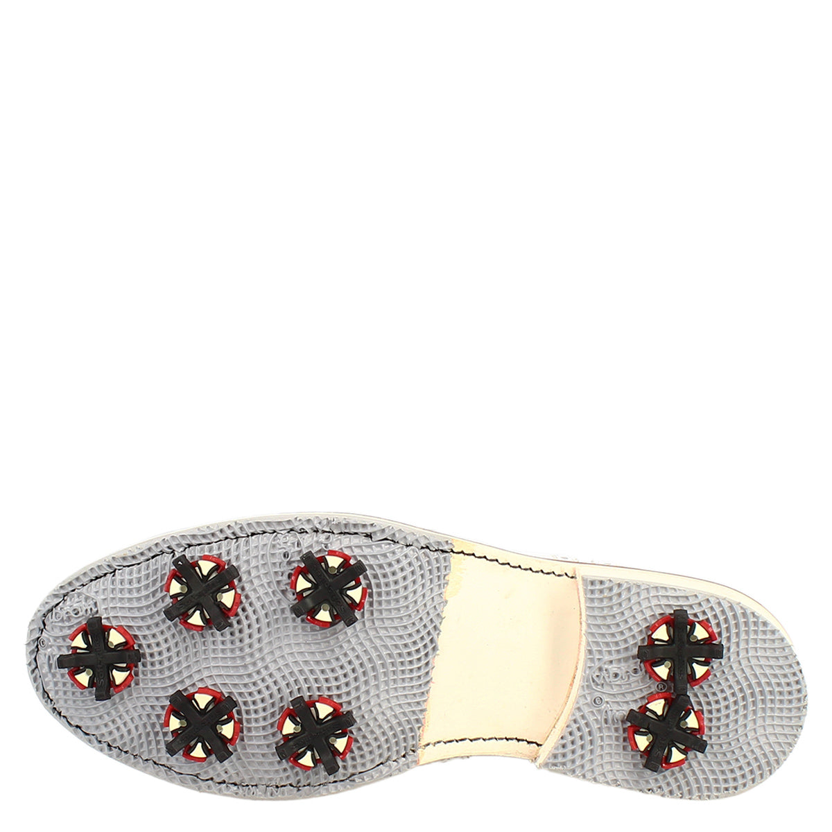 Leonardo Golf brogues scarpe pelle bianca traforata