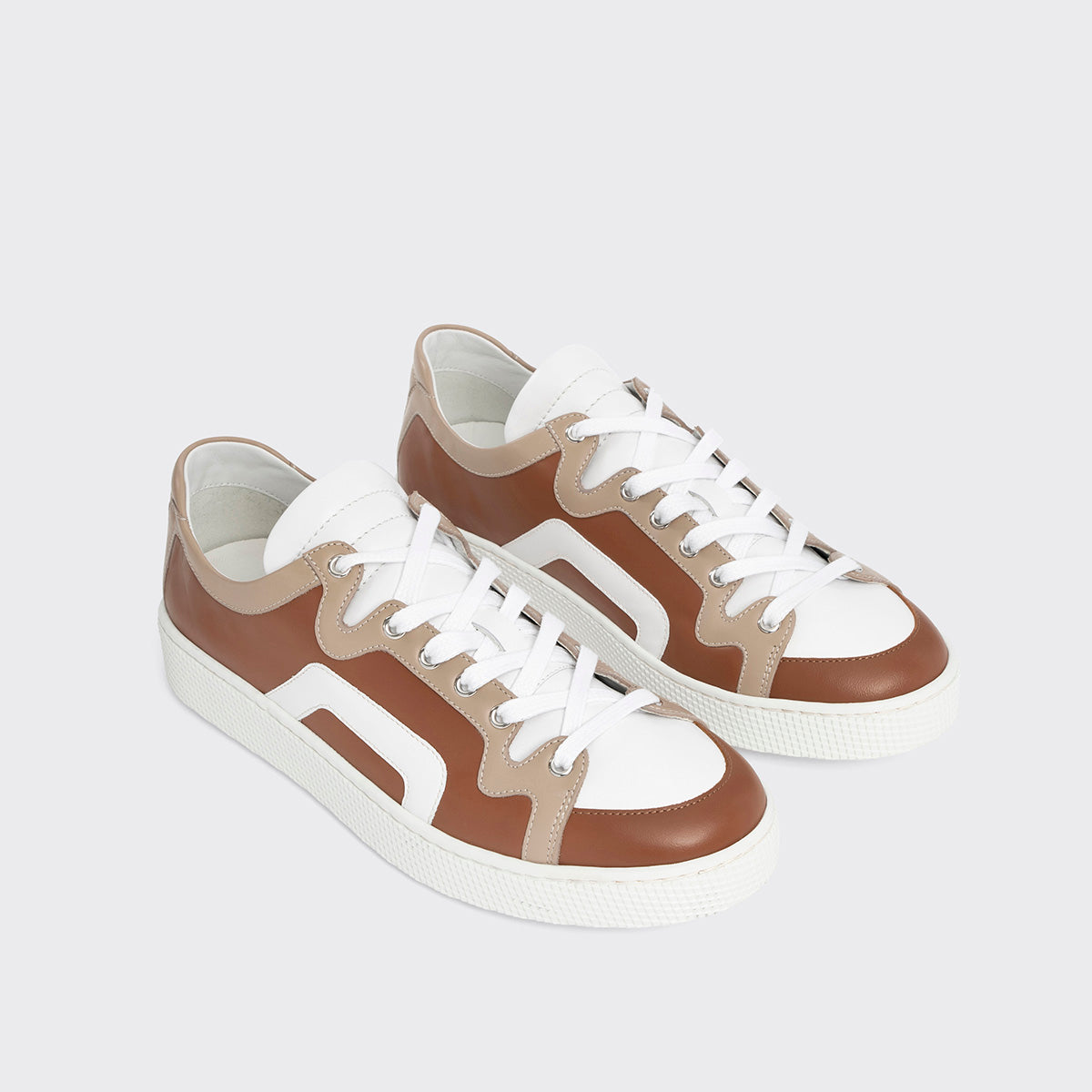 Pierre Hardy Alpha Sneakers scarpe uomo marroni pelle