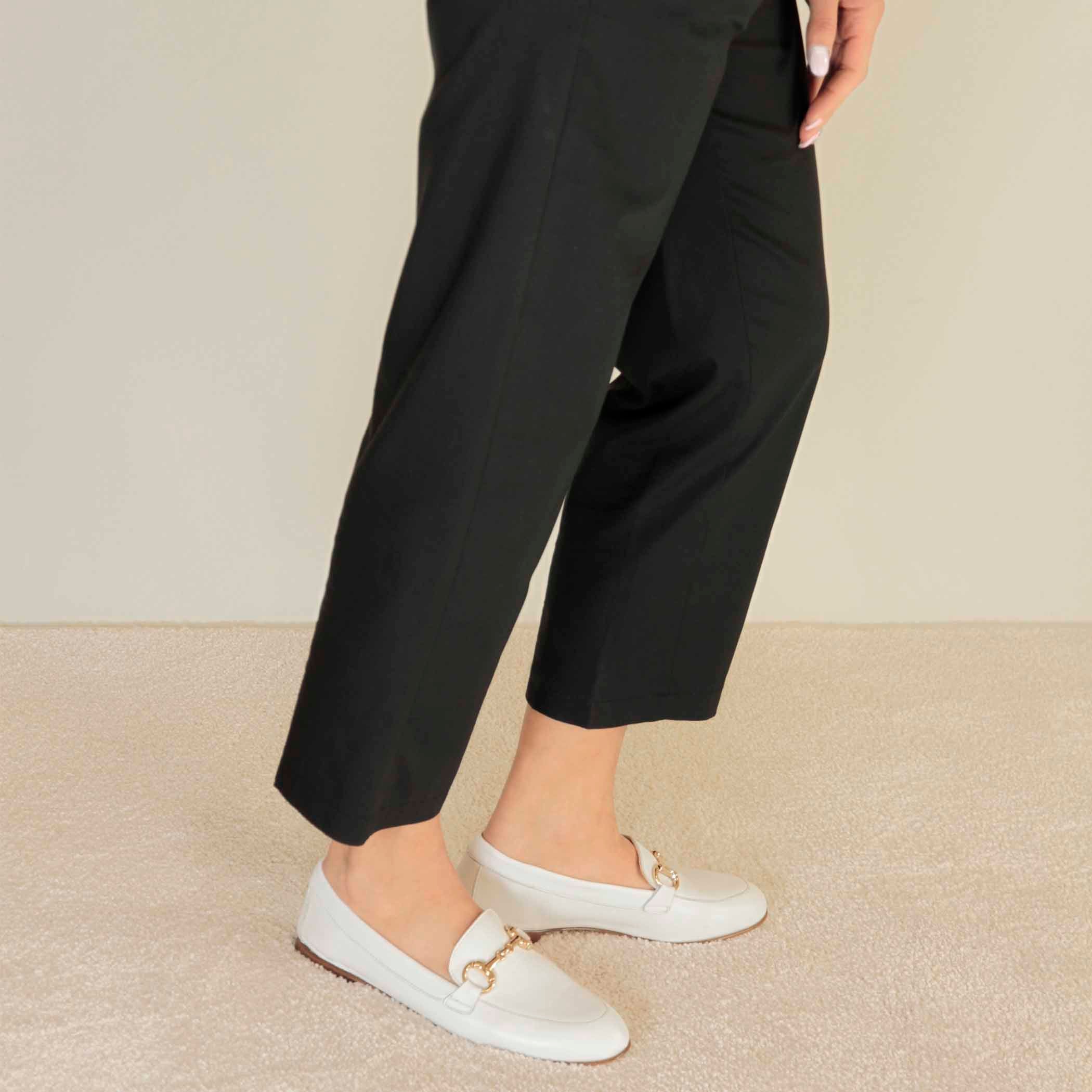 Leonardo Shoes Mocassini Donna mocassini bianco pelle morsetto