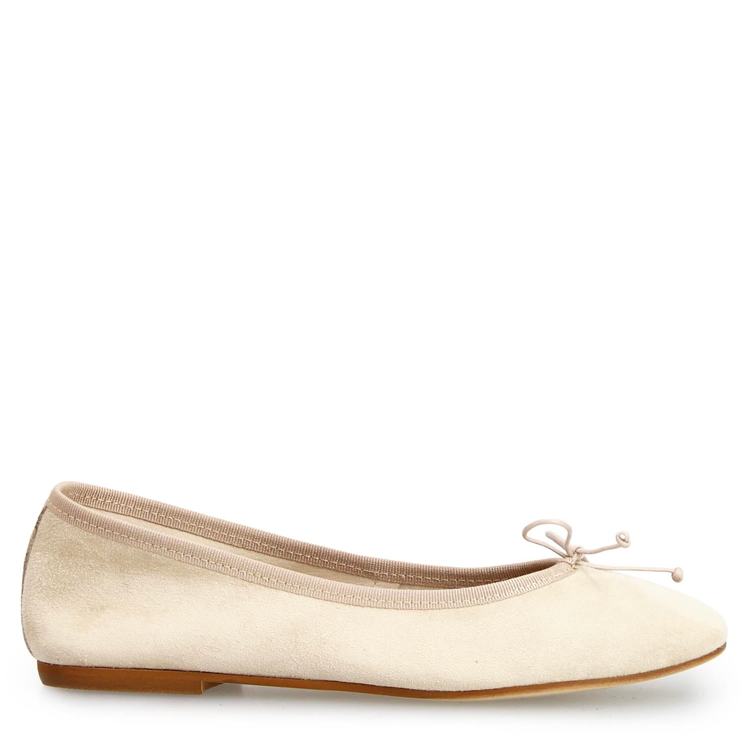 Leonardo Shoes Fiocco Beige ballerine donna camoscio sfoderate