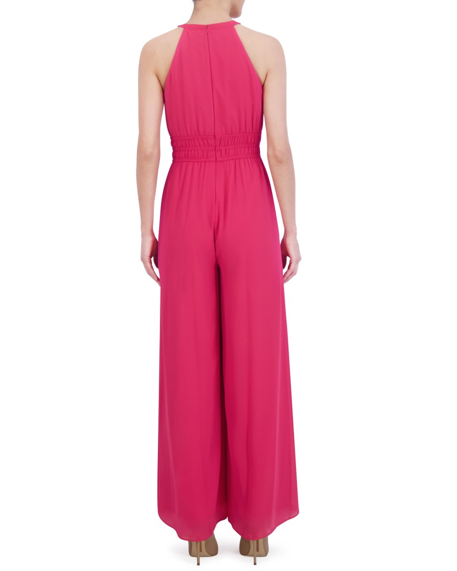 Vince Camuto tuta petite chiffon ruches scollo americano
