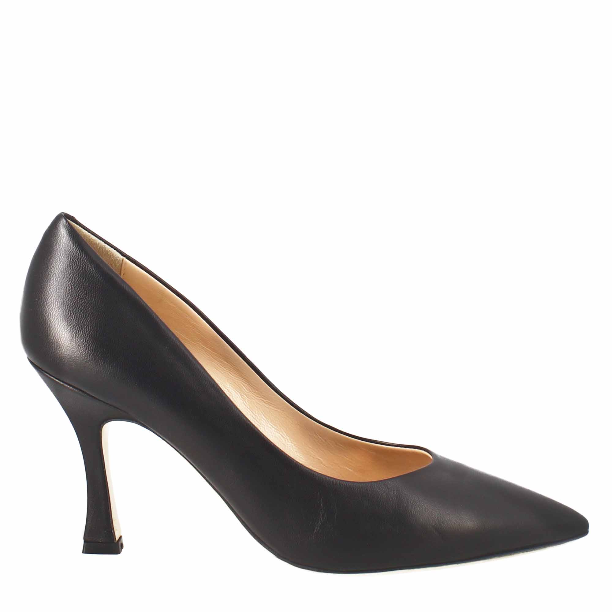 Leonardo BF-30 Décolleté Pelle Nero Tacco 9 cm