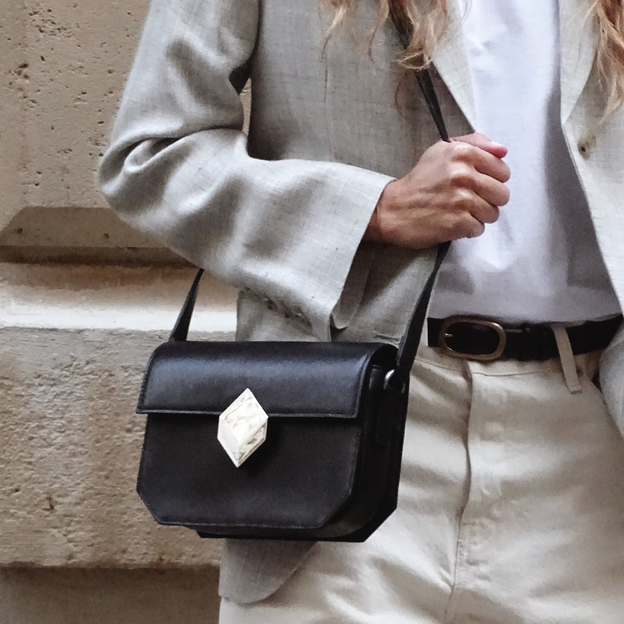 Pierre Hardy Prism borsa pelle nera tracolla TU estate