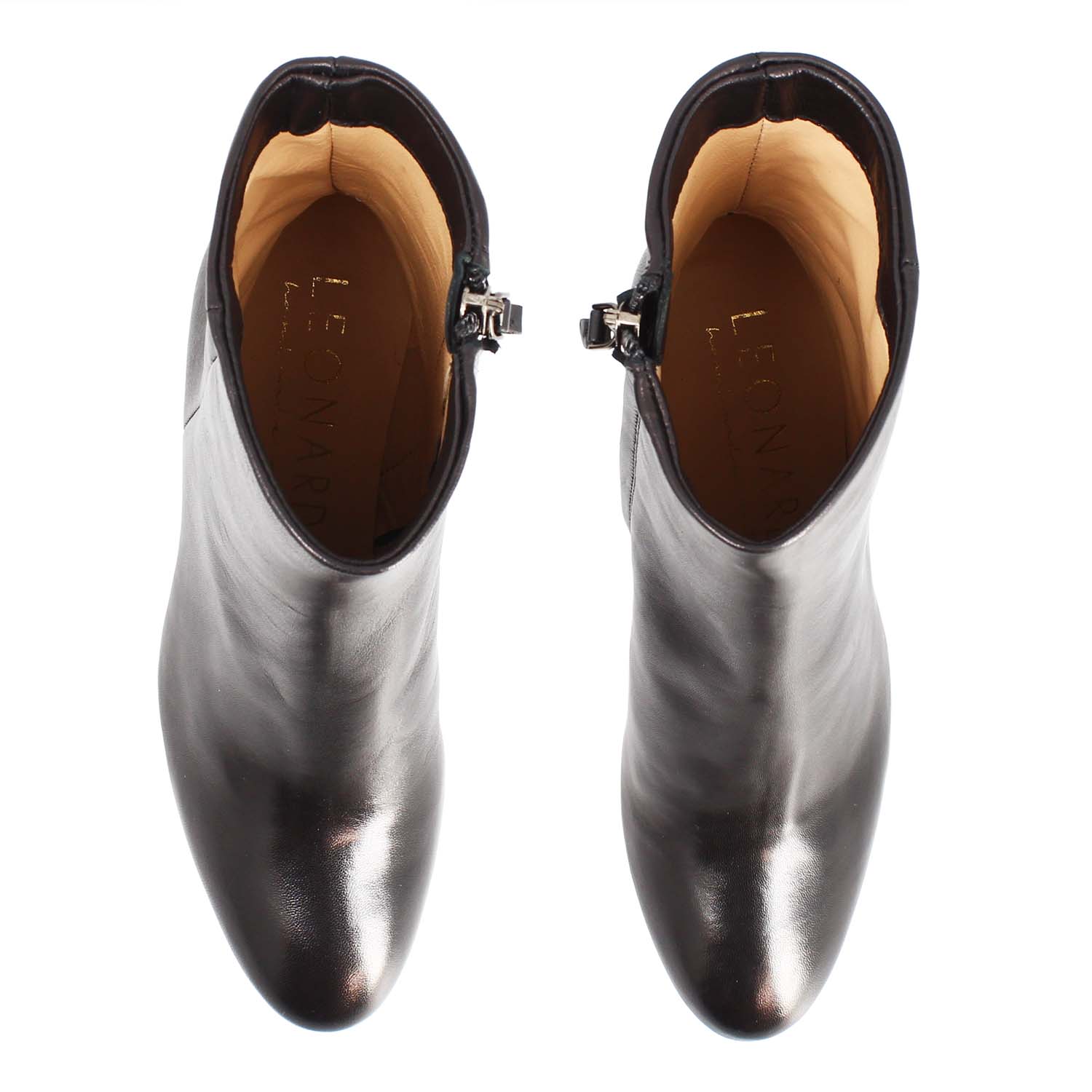 Leonardo Shoes Vesper P Nero stivaletti donna tacco 8 cm