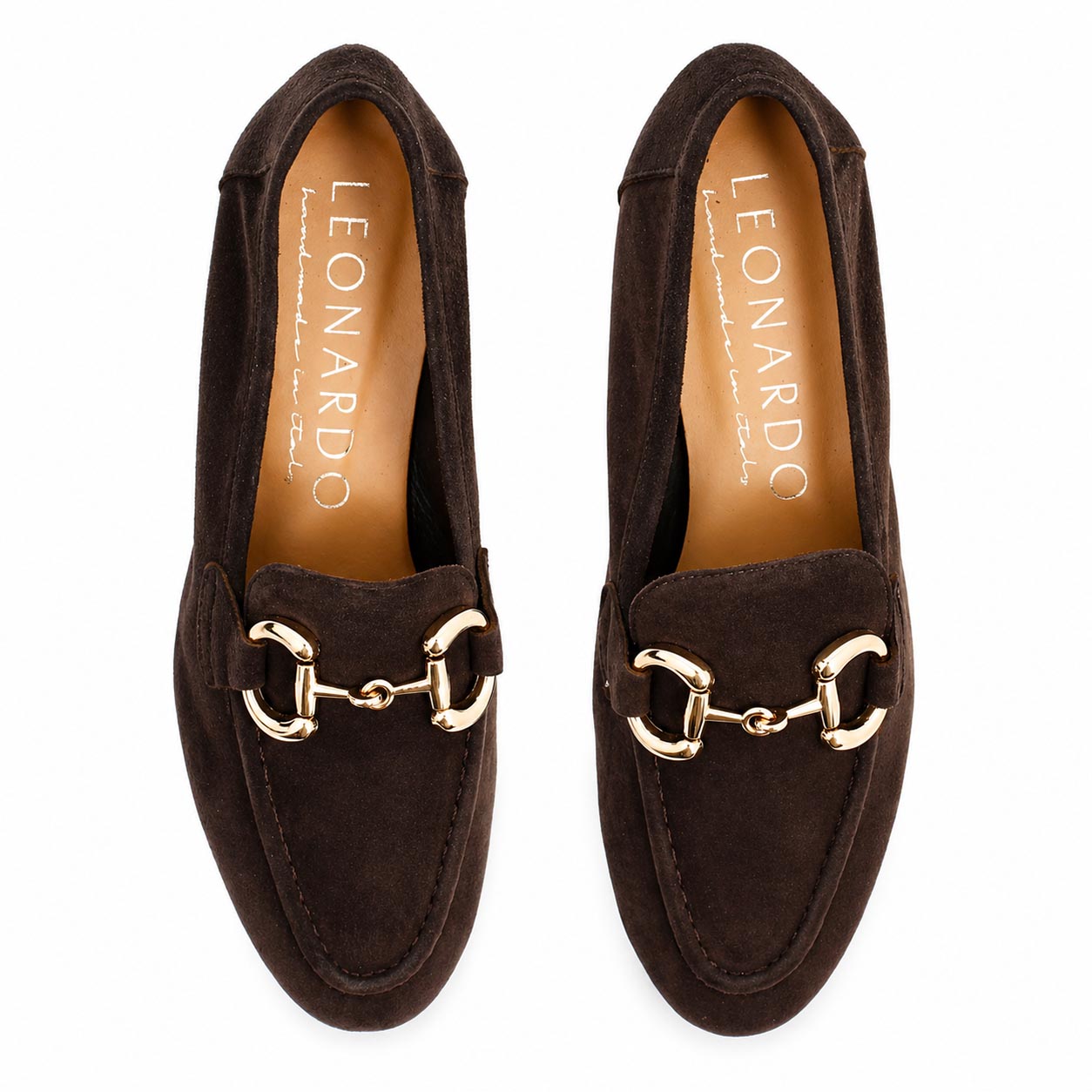 Leonardo Shoes Baltea Mocassini Camoscio Marrone Scuro