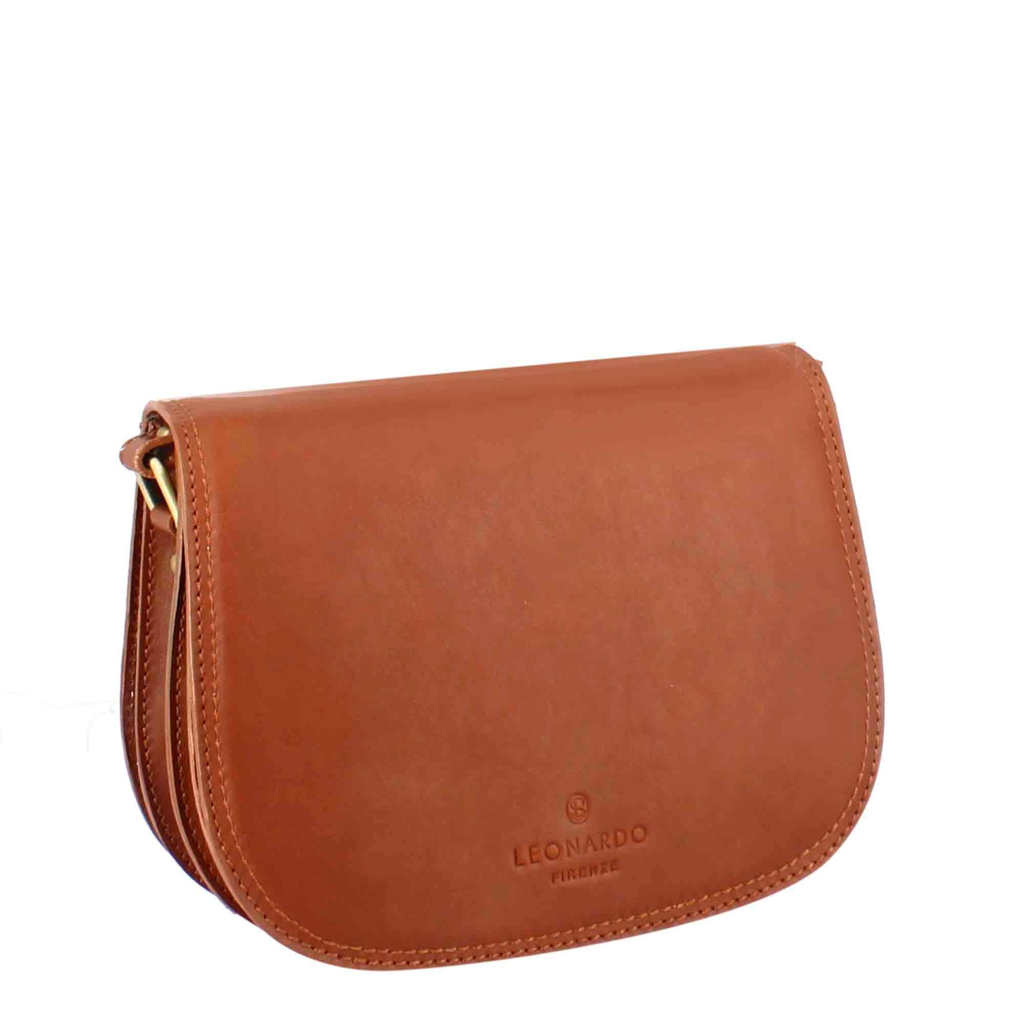 Leonardo Essential borsa tracolla pelle marrone