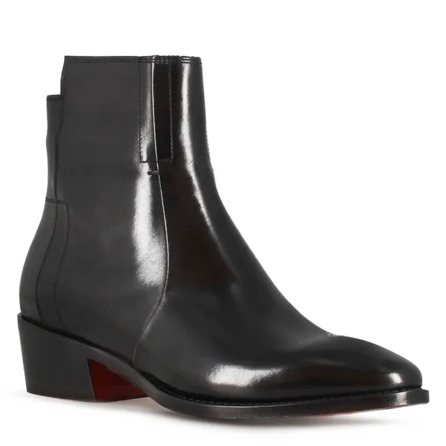 Leonardo Shoes texano stivaletti donna pelle nero