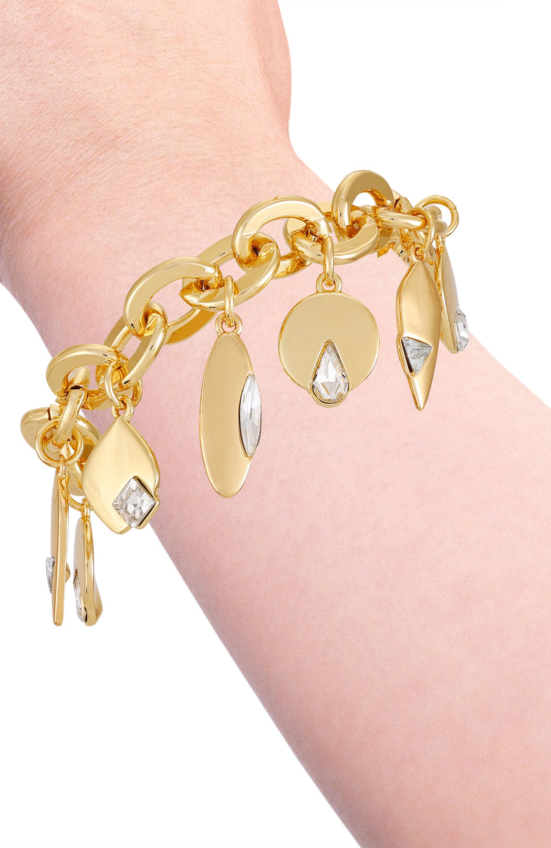 Vince Camuto braccialetto charm donna oro catena
