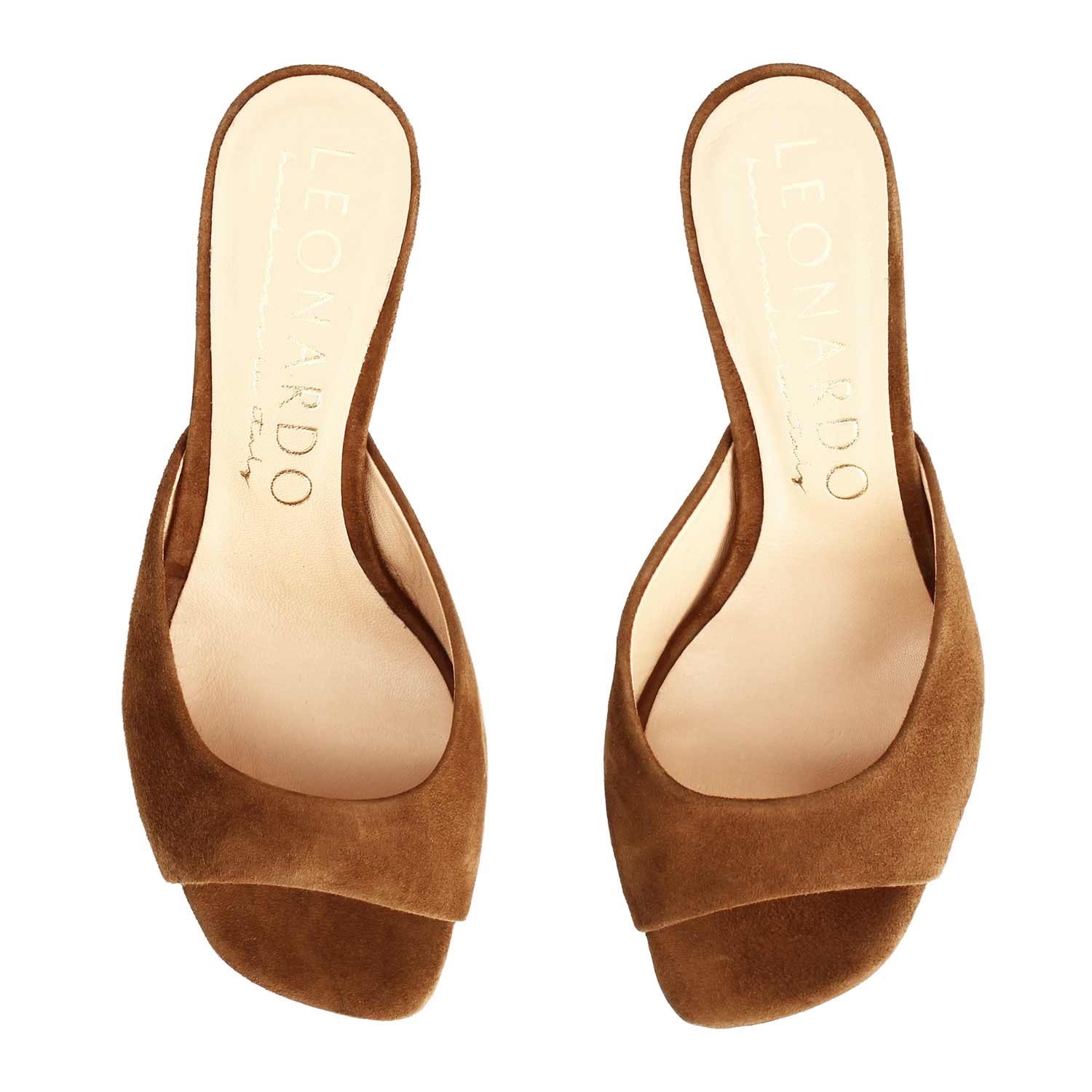 Leonardo Shoes Elena mules donna marrone camoscio