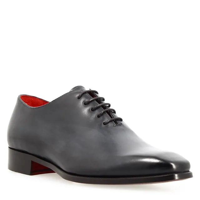 Leonardo Shoes Wholecut Francesine Uomo Pelle Blu