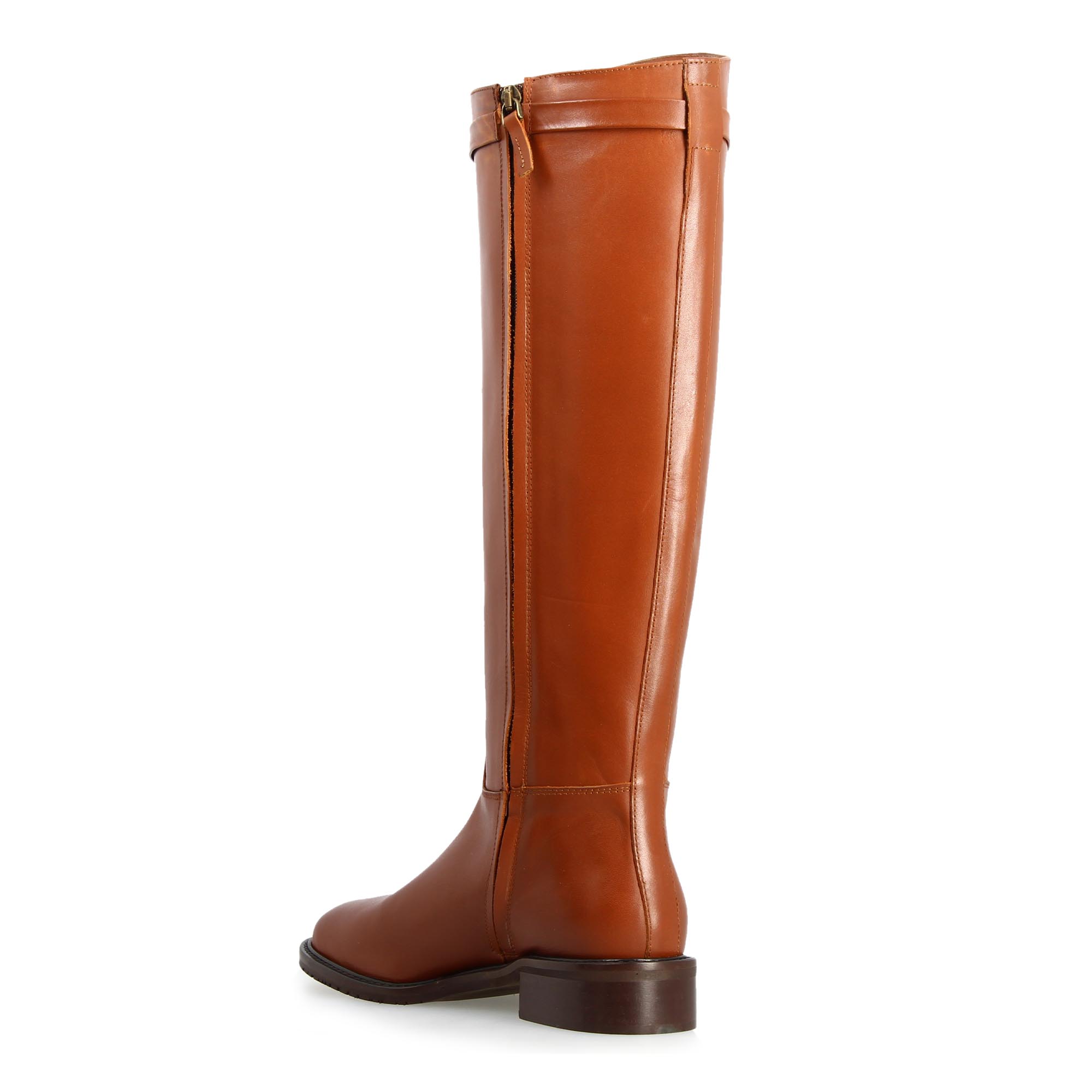 Leonardo Shoes Caracalla Stivale Donna Pelle Marrone Fibbia