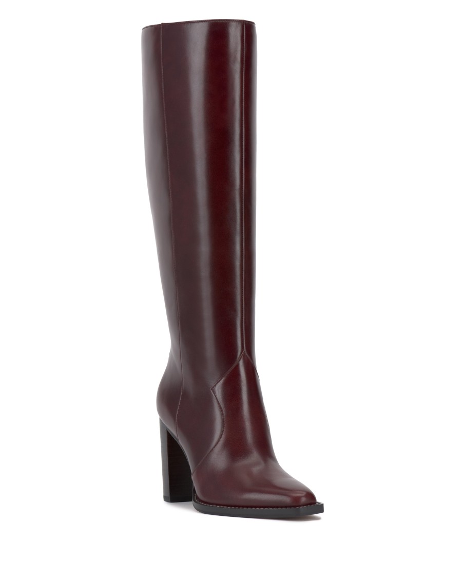 Vince Camuto Lecheya Stivale Largo in Pelle Tacco Blocco