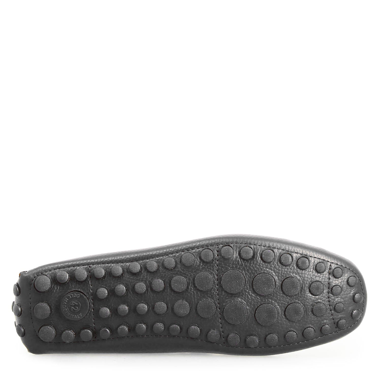 Leonardo Shoes Mocassini Uomo Dario Pelle Nera Driver