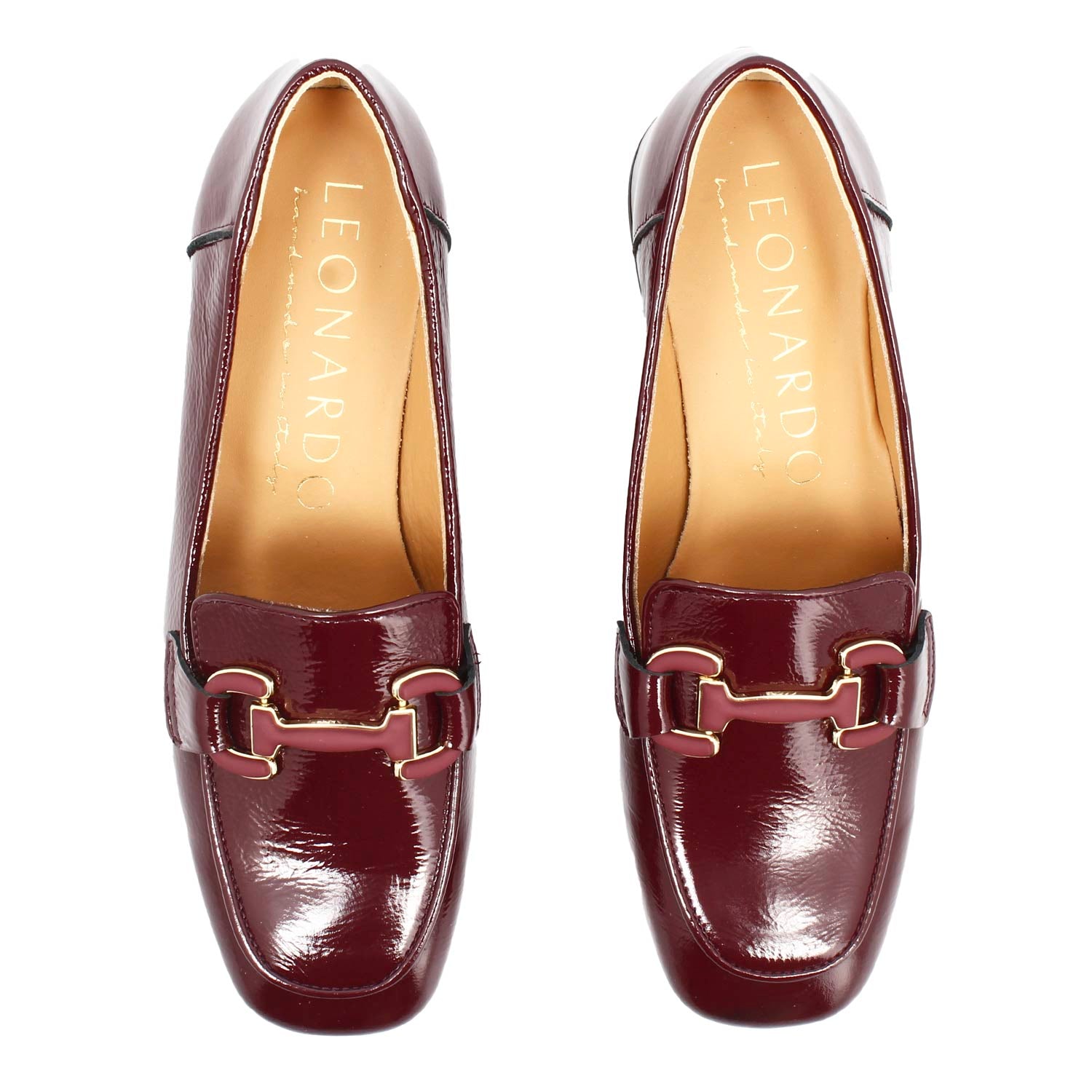 Leonardo Shoes Iris Bolgheri mocassino donna pelle bordeaux
