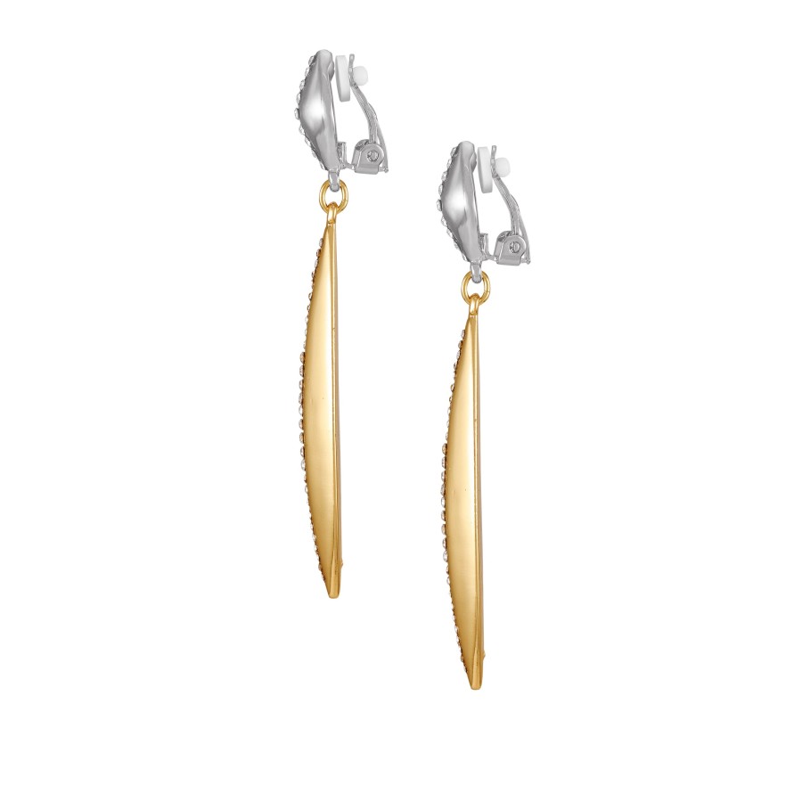 Vince Camuto orecchini clip cristallo bicolore goccia