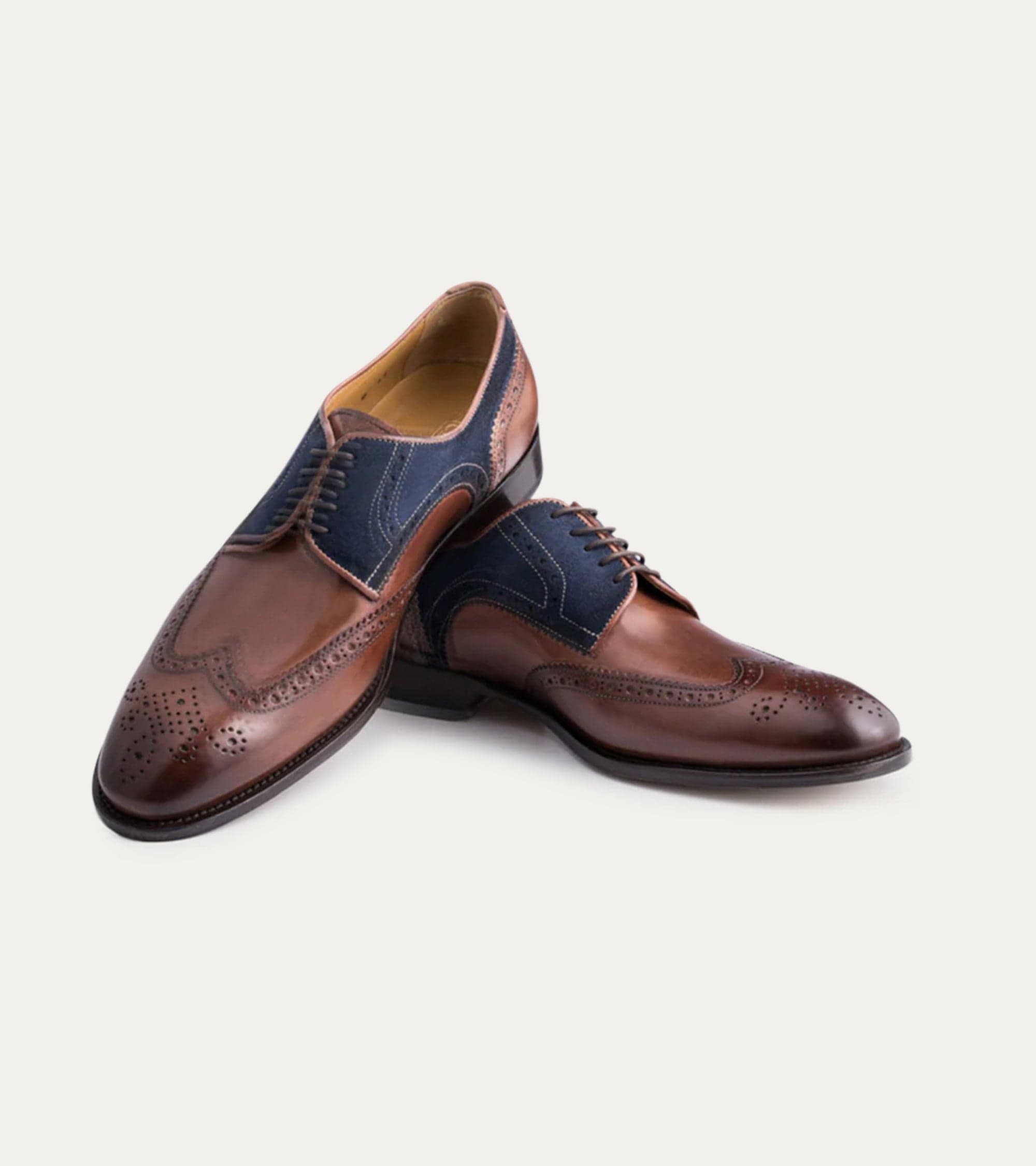 Ace Marks Vincent Brown Antique stringate brogue uomo