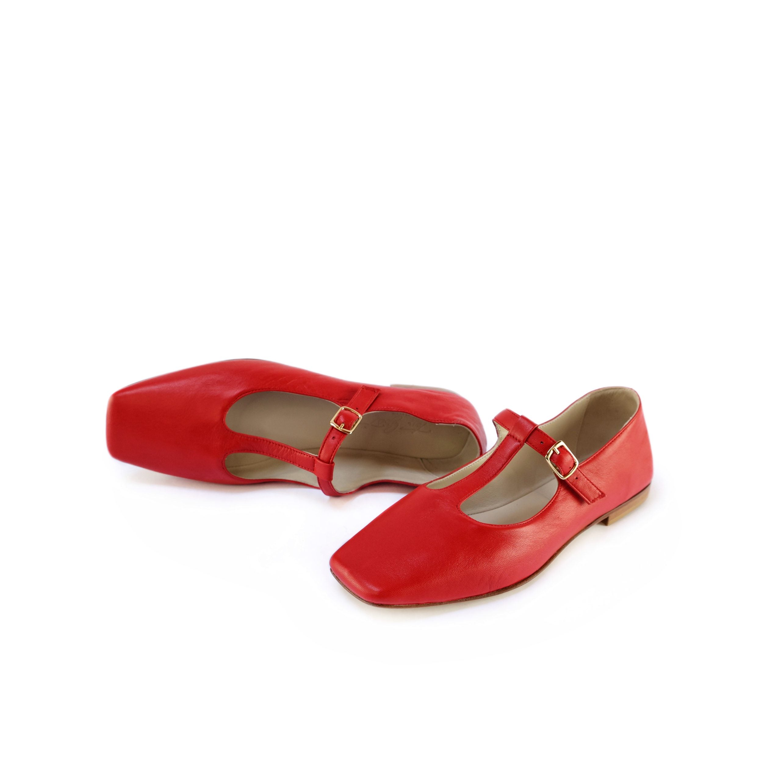 Ton Goût Paris ballerina donna nappa rossa taglia 37