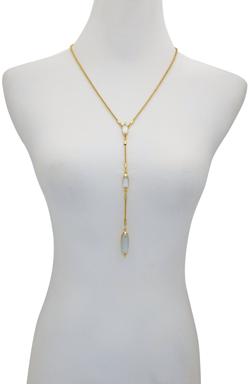 Vince Camuto Lungo Goldtone Stone collana pendente oro