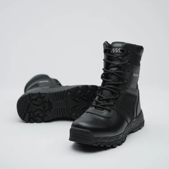 MAK Sentry 9 stivali tattici uomo pelle nero con zip