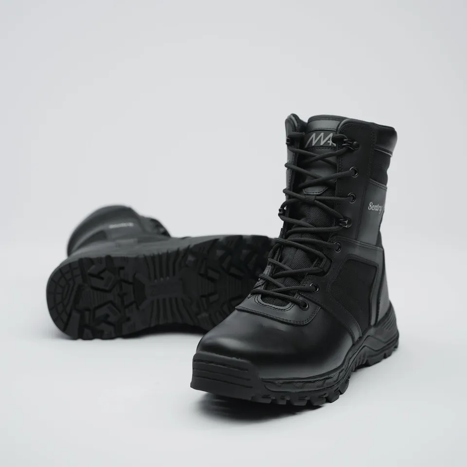 MAK Sentry 9 stivali tattici uomo pelle nero con zip