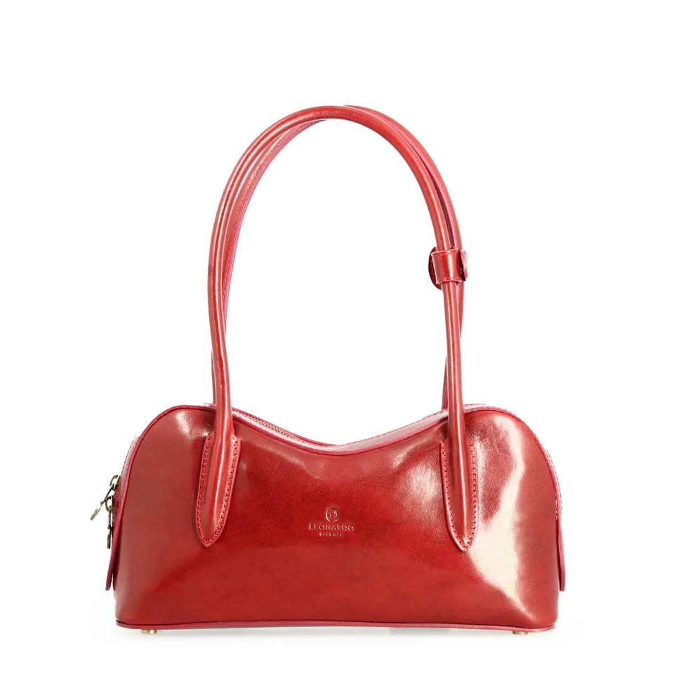 Leonardo Shoes Diana borsa donna rossa pelle spalla
