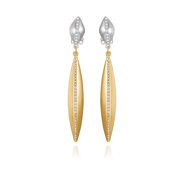 Vince Camuto orecchini clip cristallo bicolore goccia