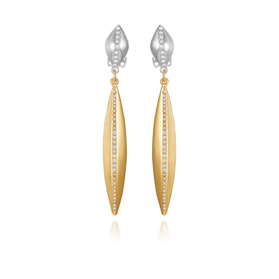 Vince Camuto orecchini clip cristallo bicolore goccia