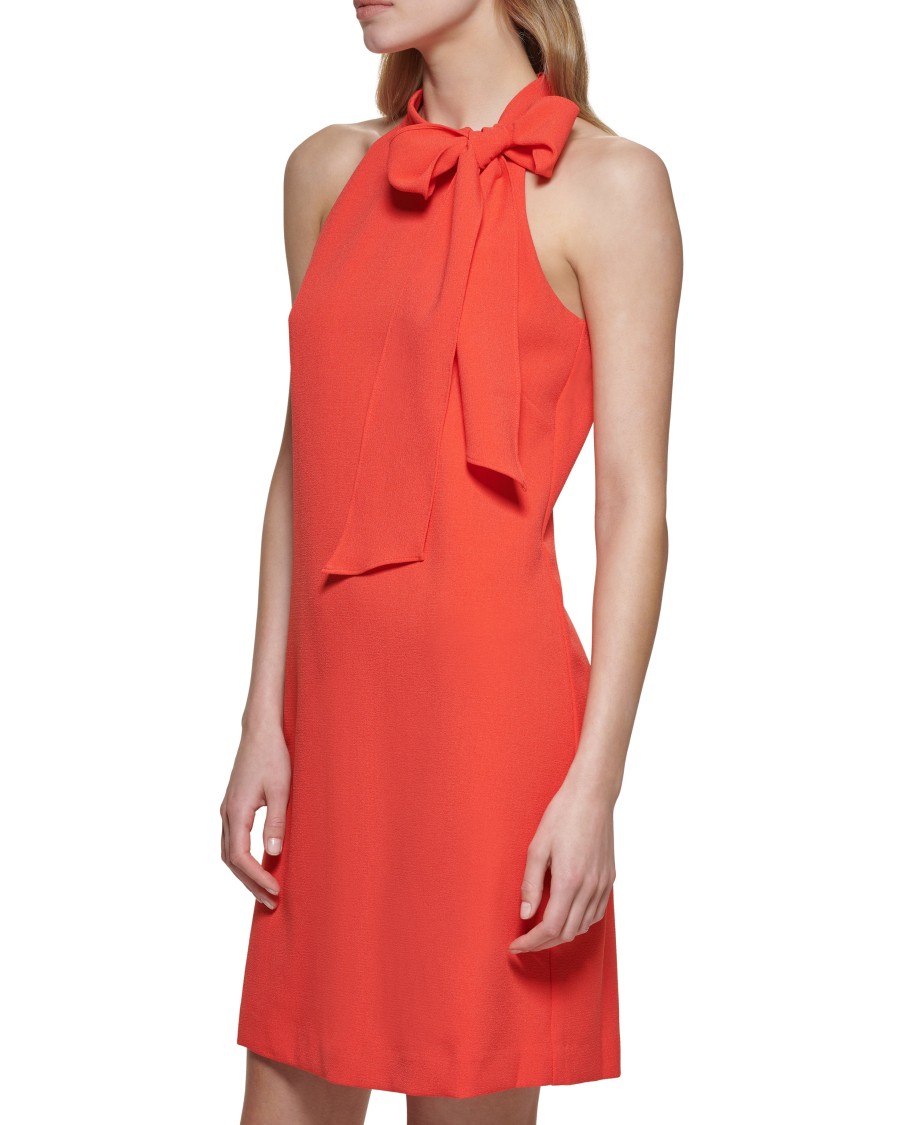 Vince Camuto Abito Fiocco Collo Crepe Smanicato