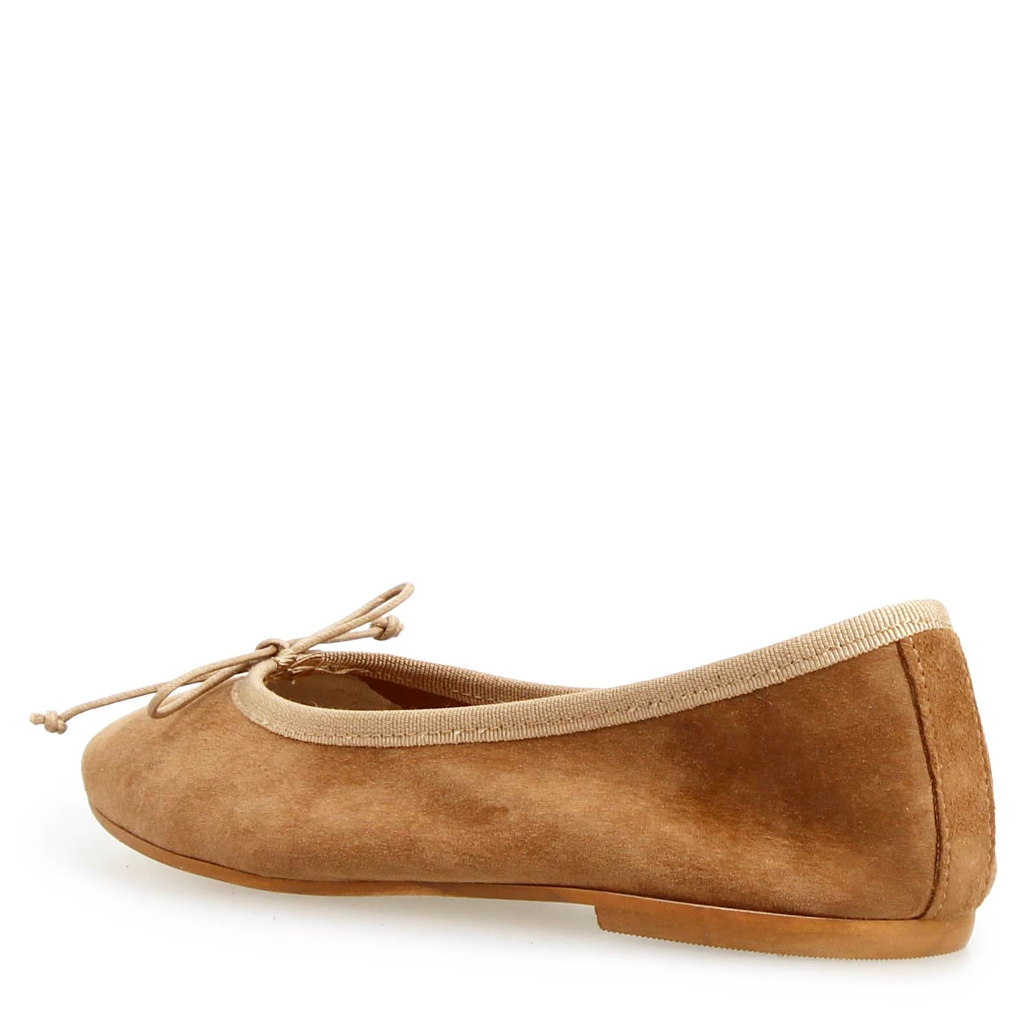 Leonardo Shoes Fiocco ballerine donna camoscio marrone chiaro
