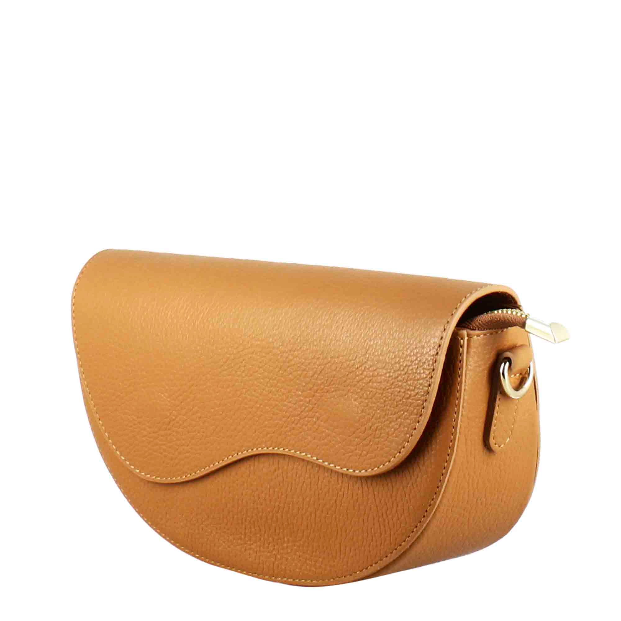 Leonardo Shoes Kate borsa tracolla pelle marrone