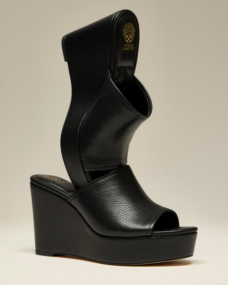 Vince Camuto Etta sandali zeppa donna in cuoio
