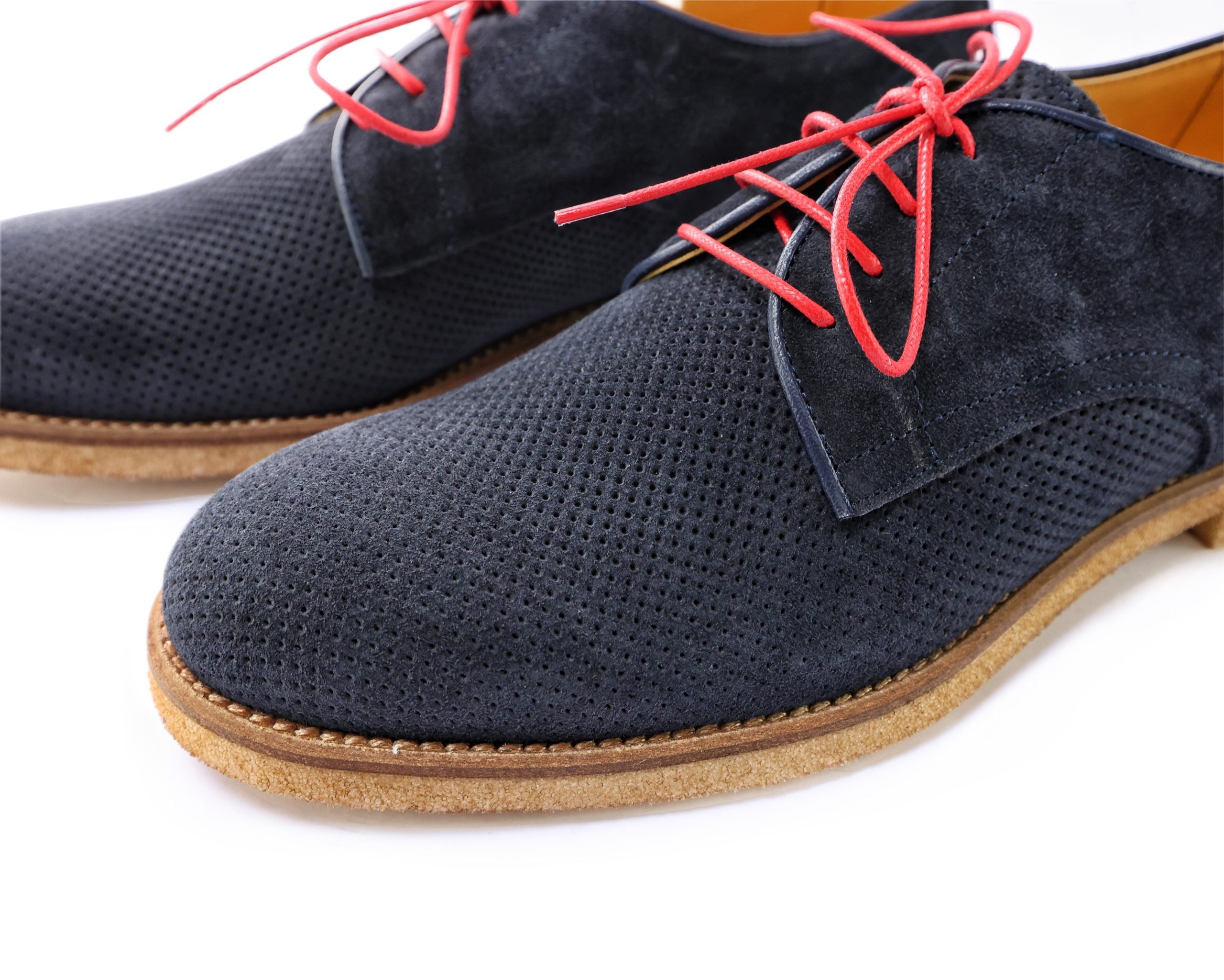Ton Goût Derby Mister Blue scarpe uomo camoscio blu